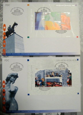 FDC-Helsinki 2000 Juhlaviikko. 2 kpl.tta Lape 25.00e (94)