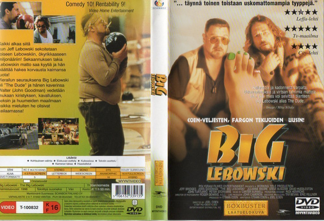 Big Lebowski	(80 539)	k	-FI-	suomik.	DVD		K16 vanhatarkastu