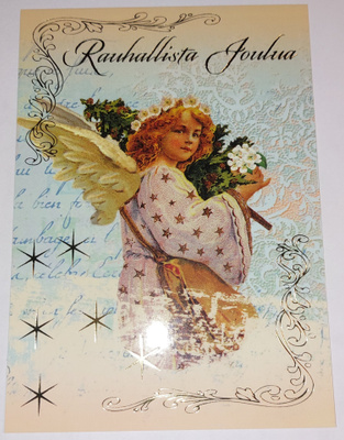 Hopea/Kultafolioitu joulukortti