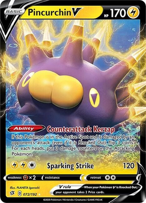 Pincurchin V 072/192 - Rebel Clash - EX