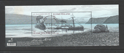 SUOMI v2008, Adolf Erik Nordenskjöld, blokki, leimattu, Lois