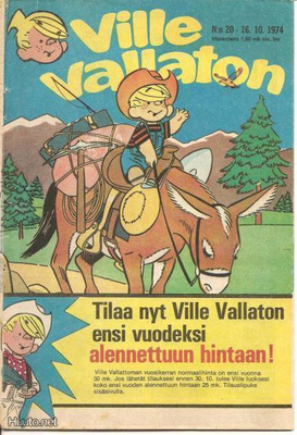 Ville Vallaton 20 / 1974 - sarjakuvalehti