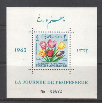 Afganistan 1963 Kukkia blokki.