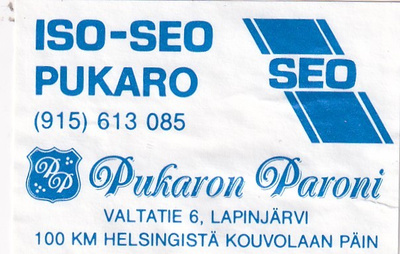 Pukaro. ISO - SEO, Pukaron Paroni      s9/1