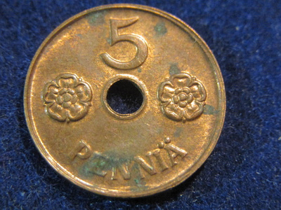 5 penniä 1942