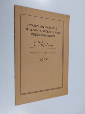 Jyväskylän kasvatusopillisen korkeakoulun kesälukukauden ...