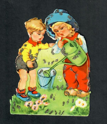 EAS 3058 - Ihastuttava kesäinen lapsipari 4 - 1960-luvulta