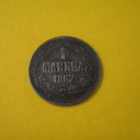 1 markka 1867 - hopeaa - pikkukuva 1