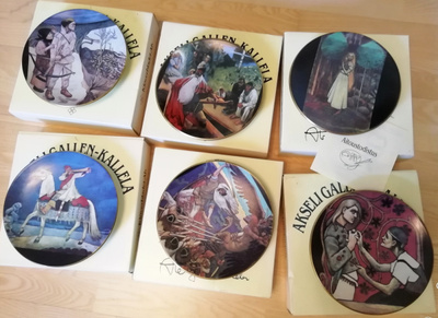 Kalevala - lautaset - Gallen-Kallela - nrot 1-6