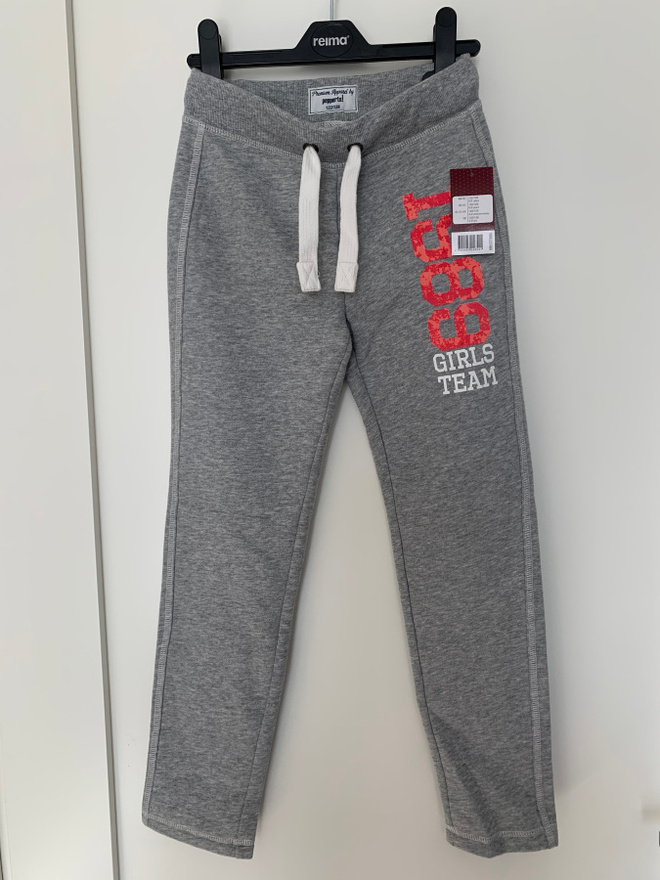 Tyttöjen collegehousut koko 122/128 cm