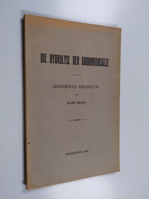 Kurt Buch : Die hydrolyse der ammoniumsalze