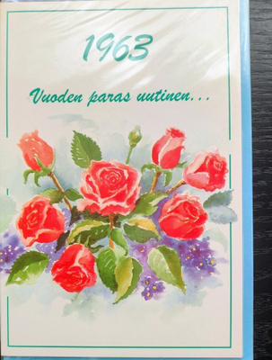 Onnittelukortti vuonna 1963 syntyneelle