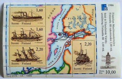 FILATELIAN MAAILMANNÄYTTELY FINLANDIA 88 POSTIMERKKIBLOKKI-L