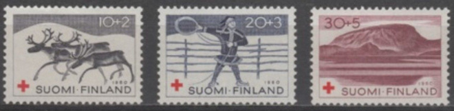 (S0627) Punainen Risti, 1960. Norma 547–549. Leimaamattomat