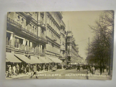 VANHA Postikortti Helsinki Kivat Autot 1928