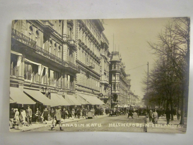 VANHA Postikortti Helsinki Kivat Autot 1928
