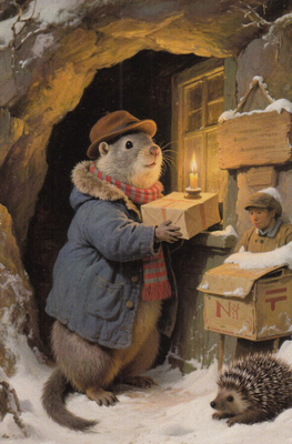Saukko on saanut paketin