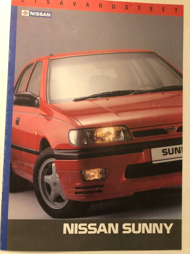 Myyntiesite - Nissan Sunny lisävarusteet - 1991