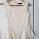 Valkoinen Vila Pitsitoppi / Toppi Peplum - koko S - pikkukuva 5
