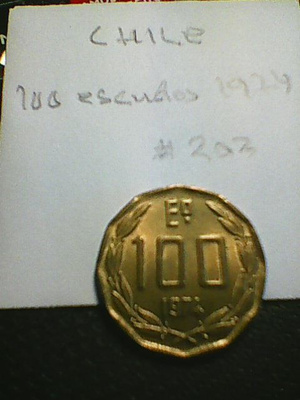 Chile 100 escudos 1974, km#202
