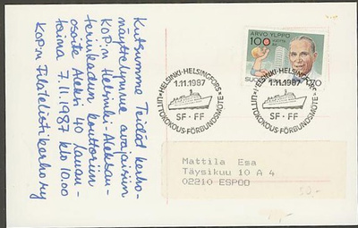 1987 SF-FF liittokokous kortilla