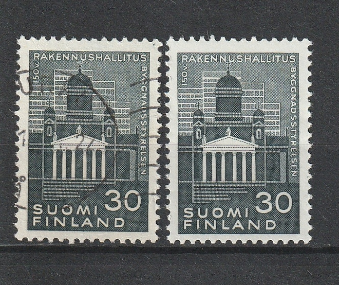 1961 30mk Rakennush. 100v- merkit leimattuna ja **