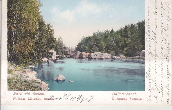 Saimaan kanava Laivola numeroleimalla 673