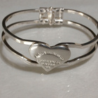 Return To TIFFANY & CO" Heart Double Bangle BRACELET Silver - pikkukuva 1