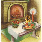 Tub Joulumerkki 1951 Tuohitorvenpuhaltaja kortilla - pikkukuva 2
