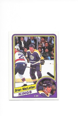 1984-85 OPC #87 Brian MacLellan Los Angeles Kings RC