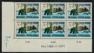 1971 25p tub  nro-6lo ++
