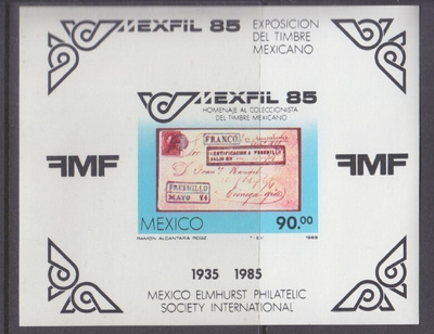 Mexico Mexfil86 näyttelyblokki.