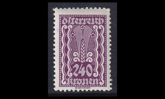 Itävalta 384 ** Käyttösarja maatalous 240 Kr (1922)