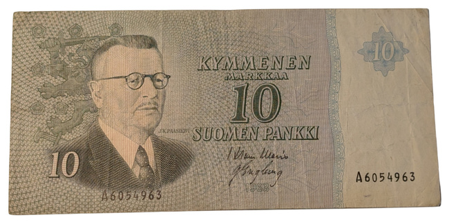 10 Markkaa 1963 ilman Litt A6054963