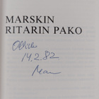 Manu Paajanen : Marskin ritarin pako (signeerattu, tekijä... - pikkukuva 3