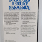 William R. Synnott : Information resource management : op... - pikkukuva 2