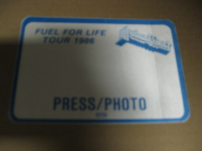 JUDAS PRIEST - 1986 FUEL FOR LIFE KIERTUE BACKSTAGE PASSI .