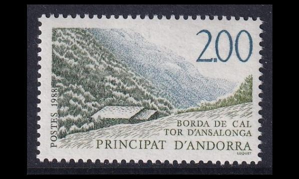 Andorra Fr 393 ** Turismi (1988)