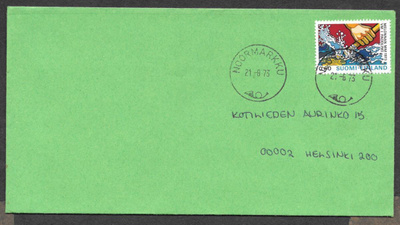 Postilähetys -  Melonta MM (LAPE 726) Noormarkku 21.8.1973