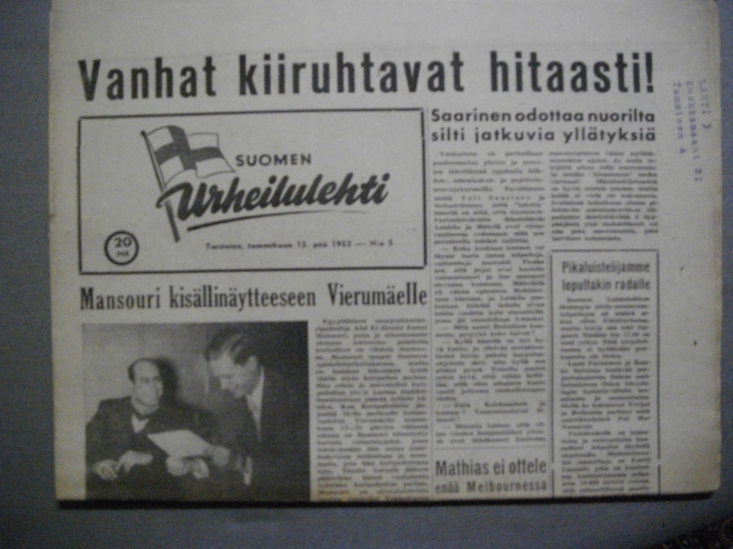 Suomen Urheilulehti Nro 5/1953 (9.11)