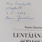 Aarno Juurinen : Lentäjänä sodassa (signeerattu, tekijän ... - pikkukuva 3