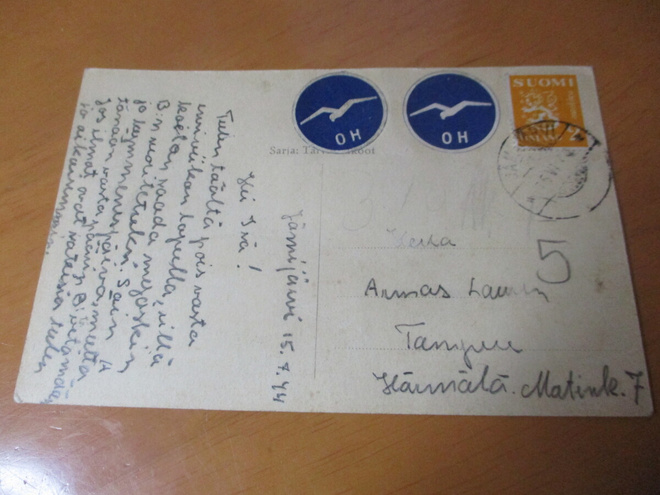 1944 Jämijärvi siviili-ilmailusulkijat kortilla