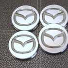 Mazda vannekeskiöt – Vakiologo, Kromi-Hopea – 55mm (4kpl - pikkukuva 1