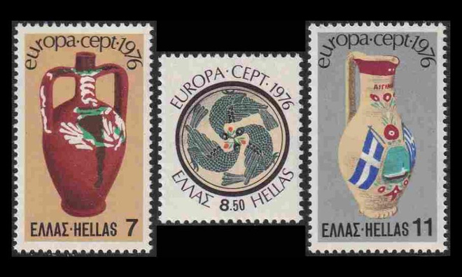 Kreikka 1232-4 ** Europa taidekäsitöitä (1976)