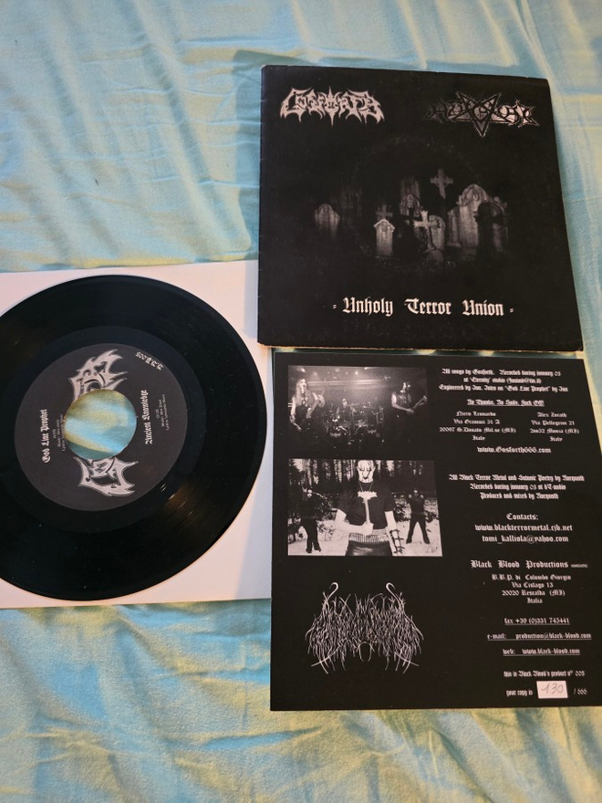 Enthroned / Goatlord – Unholy Terror Union (7” EP, 1999, Bla