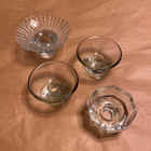 4 Vintage Lasi Kynttilänjalkaa, Iittala, Riihimäen lasi jne. - pikkukuva 1