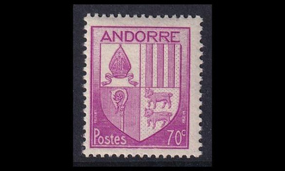 Andorra Fr 100 ** Vaakuna 70 C (1944)