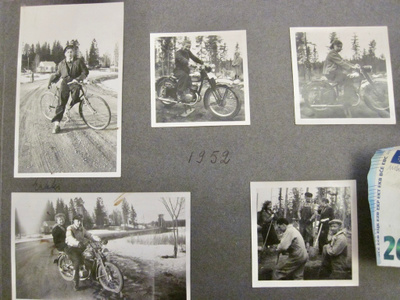 11 VANHAA Valokuvaa Kivat Moottoripyörät Sotilaat ym 1952