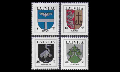 Latvia 399-402_I ** Käyttösarja vaakuna -95 (1995)