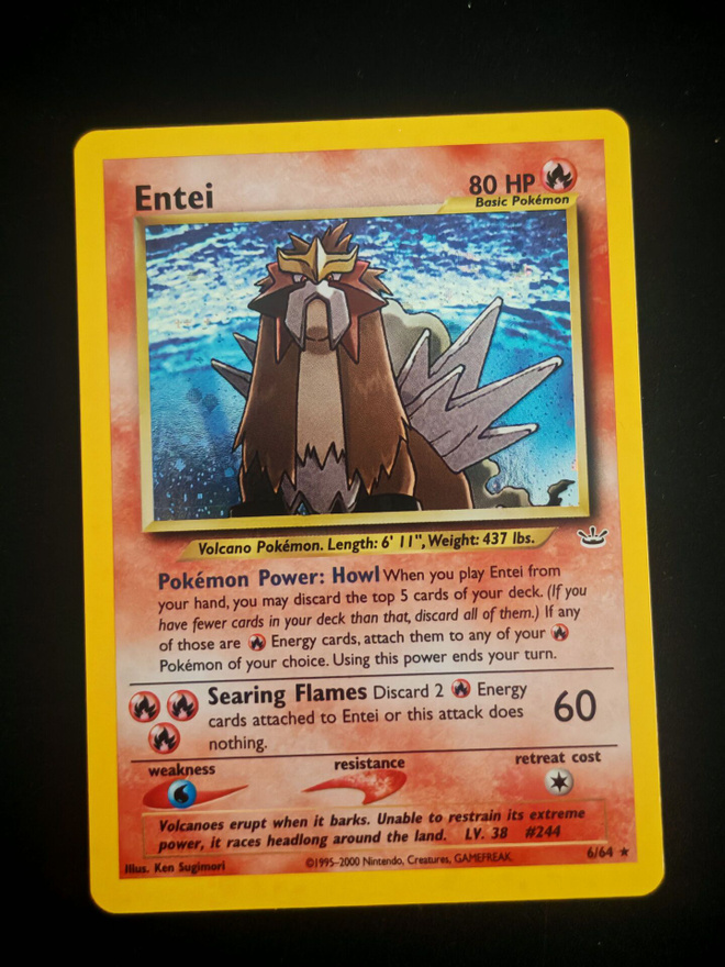 Pokemon kortti Entei Neo Revelation holo